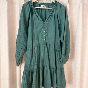 Green Long-Sleeve Dress